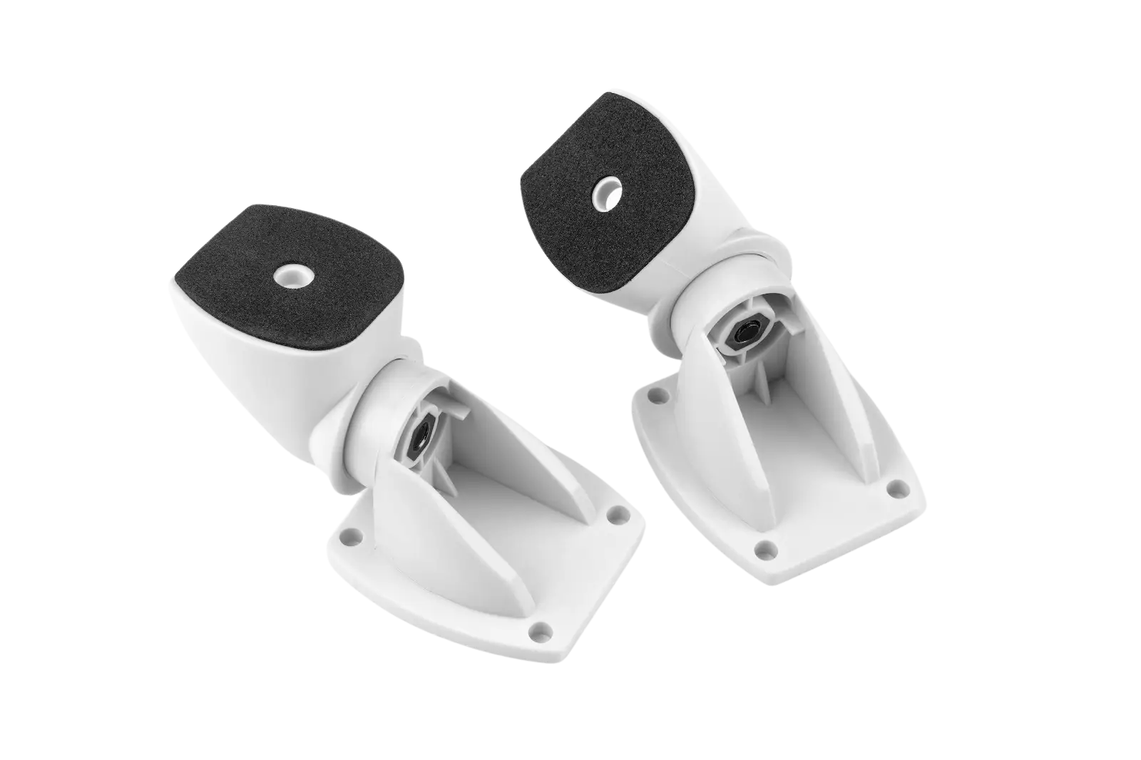 Zwei weiße Audio Pro WB-201 Wandhalterungen für A10 und G10 Lautsprecher