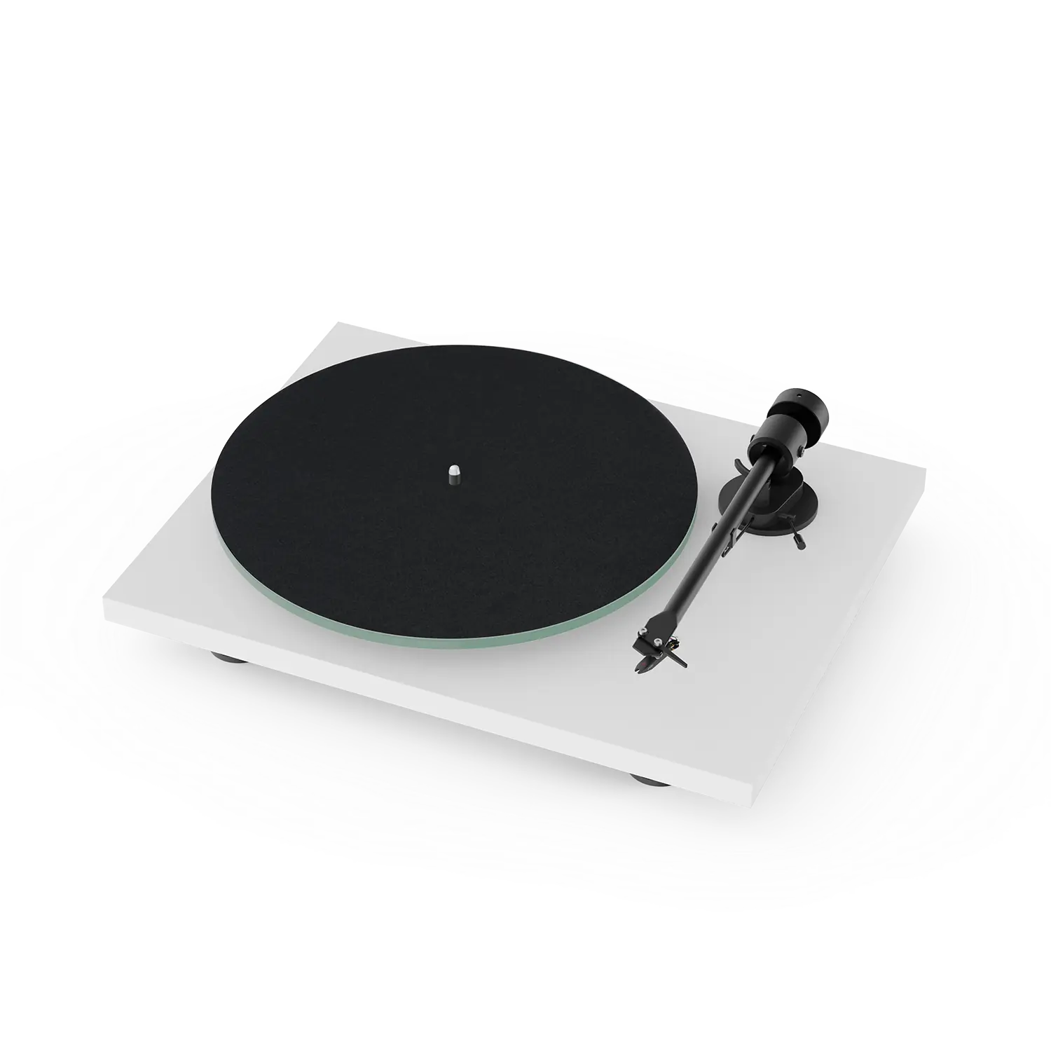 Pro-Ject T1 EVO Plattenspieler in Weiß mit Glasplattenteller und Aluminium-Tonarm, ideal für Audio Pro Multiroom-Systeme